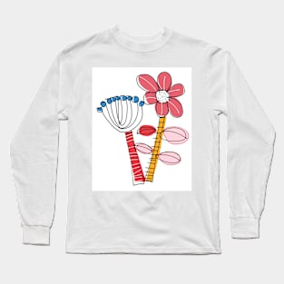 Post modern flowers Long Sleeve T-Shirt